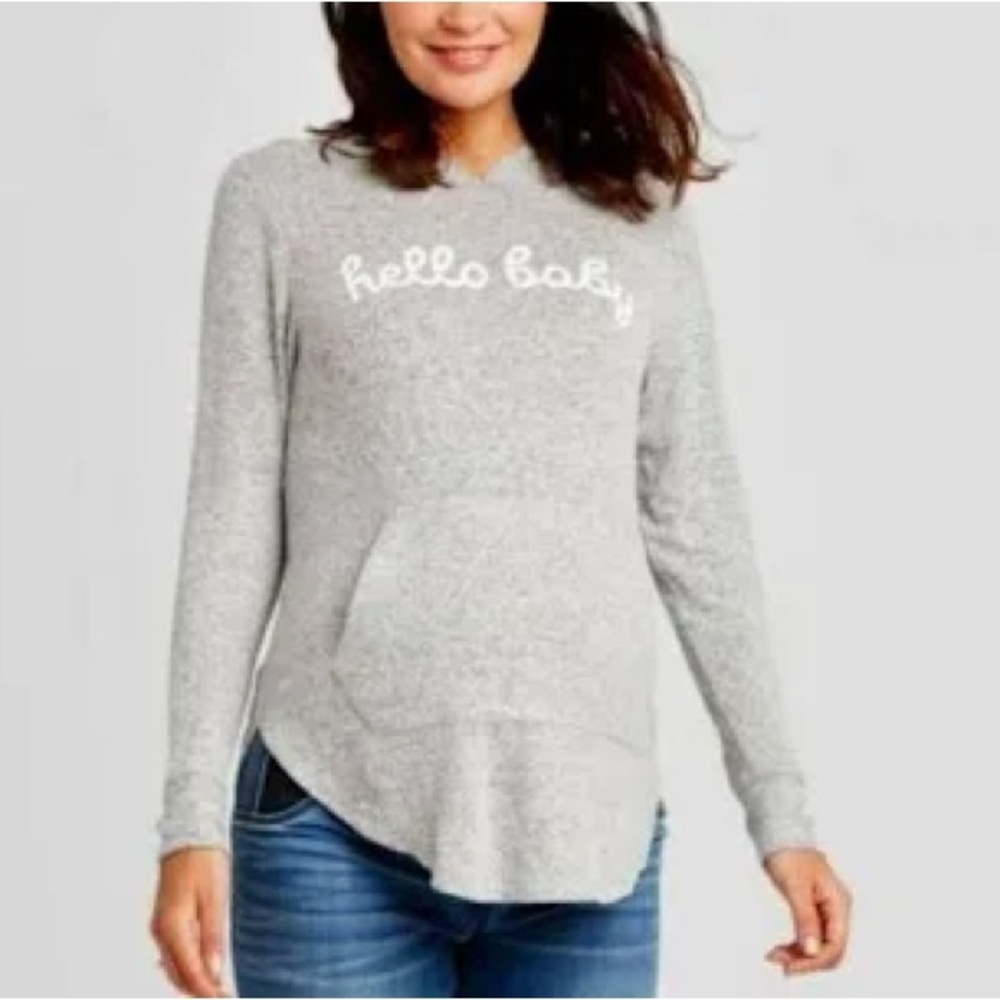 Isabel Maternity- top with hood. Hello Baby